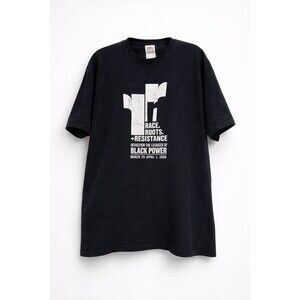 Vintage 2006 Black Power RRR Race Roots Resistance Tee 2XL Illinois Event